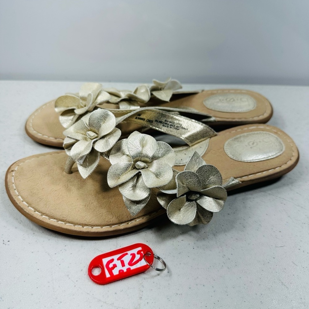 B.O.C WOMEN Thong Sandals Floral Bow Flats shoes sz 9